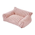 thumbnail image 3 of Sofá cama para gatos, cama para perros, suave, cómoda, a la moda, con base antideslizante, camas portátiles para gatos para el hogar, sofá para gatos Rosa, 3 of 8