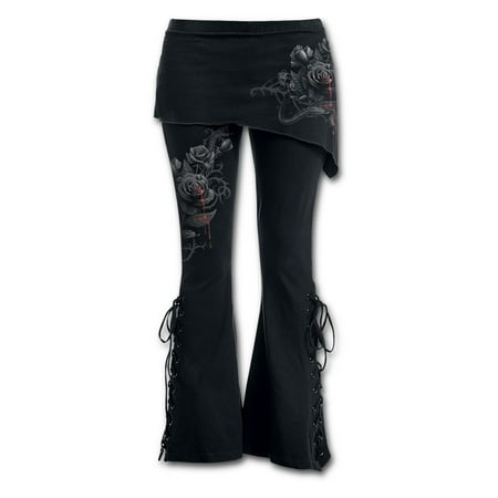 Wide Leg Pants Women Lace-up Punk Style Casual Trousers
