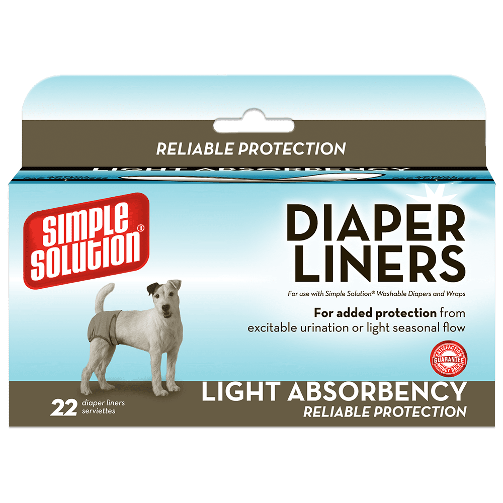 Simple Solution Disposable Female Dog Diaper Liners, Light Absorbency
