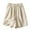 Beige, variant on aidice Cotton Linen Shorts for Women Summer Loose Casual Lightweight Wide Leg Shorts with Pockets