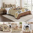 thumbnail image 6 of Full Quilt Set 78''x90'', Retro Southwest Bedspread Coverlet with 2 Pillow Shams, Bohemia Native American Tribal Abstract Geometric Breathable All Season Quilt Bedding for Bedroom/Guest Room, 6 of 9