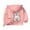 Pink, variant on XIMIN Kids Girls Rabbit Print Hooded Jacket Teen Lightweight Windbreaker Waterproof Rain Jacket Toddler Long Sleeve Adorable Raincoats Casual Zip up Outerwear