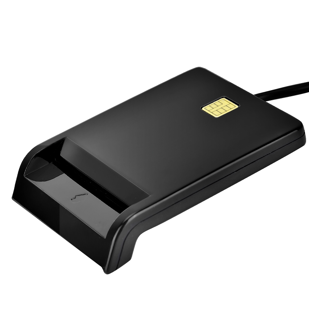 Mgaxyff SIM/ATM/IC/ID Bank Card Smart Card Reader USB Adapter Black