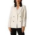 thumbnail image 1 of Chaqueta de manga larga de una botonera con solapa para mujer INSPIRE CHIC M Blanca, 1 of 6