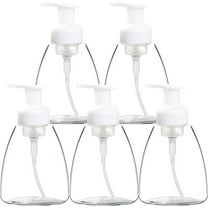 5Pcs Clear Foam Soap Dispensers Press Pump Bottle liquid soap, 300ml