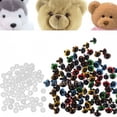 thumbnail image 2 of segolike de 100 Yeux en Plastique de Couleur Mixte avec Rondelles pour Poupée 10mm, 2 of 9