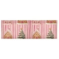thumbnail image 6 of Yayeee Kitchen Valance Rod Pocket 54" x 18" Living Room Window Curtain, Gingerbread Houses, 6 of 6
