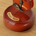 thumbnail image 4 of Violin Music Box Classical Wind Up Musicbox Twirling Music Box Rotating Base Stringed Musical Instrument Miniature Replica Artware Gift for Christmas Birthday Valentine's Day Mother's Day Father's Day, 4 of 9