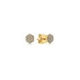 thumbnail image 2 of Diamond Hexagon Stud Earring, 2 of 5