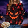 thumbnail image 2 of Duqingm Halloween Shirts for Women 2026 Novelty Funny Print Gothic Tshirts Long Sleeve Crewneck Tops,XL, 2 of 7