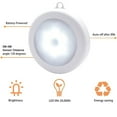 thumbnail image 3 of DYstyle LED Motion Sensor Night Light Round Closet Cabinet Light Battery Operated with Hook Loop Tape, 3 of 5