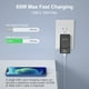 thumbnail image 5 of Cargador de pared VINTUPLK USB C delgado de 65 W con dos puertos negros, 5 of 8