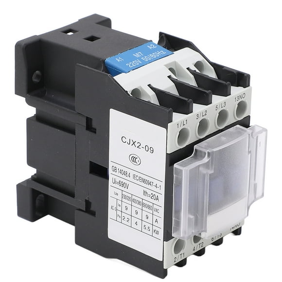 Risegun Remplacement De Contacteur AC Robuste à 3 Pôles, Contact épaissi, Forte Conductivité, Haute Sensibilité, Contacteur Industriel Normalement Ouvert pour Usine 220 V