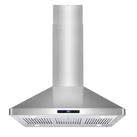 36 in. Lumin Collection Ducted Island Range Hood, Soft Touch Controls, LED Lights, Stainless Steel