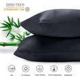thumbnail image 3 of DISEN King Pillowcase - 100% Rayon Derived from Bamboo Dark Grey Pillowcase Set of 2 Pack, Ultra Soft and Breathable Pillow Covers with Envelope Closure, Best Gift Choice, 20x40 Inches, 3 of 7