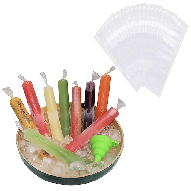 Bolsas para paletas de hielo de 240 Uds., bolsas de hielo de plástico apilables de fácil liberación, máquina de congelación autosellante, bolsa refrigeradora para paquetes de hielo frío