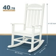 thumbnail image 2 of TORVA Patio Rocking Chairs, All Weather High Back Porch Glider Outdoor Garden Rocker, White, 2 of 6