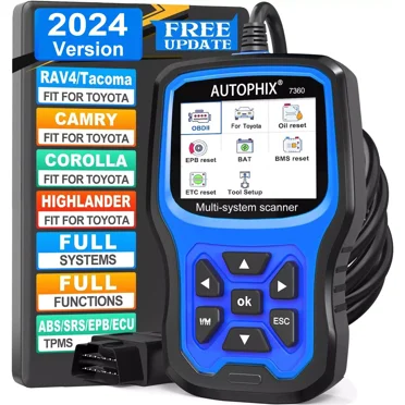 Autophix 7360 OBD2 Scanner Diagnostic for Toyota All System ABS SRS TPMS DPF BM Oil