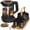 Black with Tea Set, variant on Gooseneck Electric Tea and Pour Over Coffee Maker, Stainless Steel, 0.8L