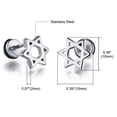 thumbnail image 3 of Pendientes de tuerca de acero inoxidable Sunnimix joyería para mujer, 3 of 3