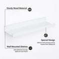thumbnail image 2 of Floating Shelves, Bathroom Decor Wall Shelves, 16in Bathroom Shelves Set of 3, with Invisible Brackets for Living Room,Bedroom and Kitchen(White), 2 of 6