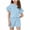 Blue#kids back to school clothes, variant on yardsong Girls 2 Piece Outfit Ruffle Sleeve Crew Neck Tee Shirts Shorts Sets Basic Summer Cute Tracksuits for Kid Toddler Girl Black,8-9Years