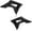 Black, variant on Acerbis Radiator Shroud Honda Red 2314370227