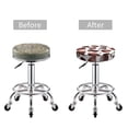 thumbnail image 3 of Chocolate Pattern No.9040 Round Bar Stool Seat Covers, Elastic Round Chair Cover Stool Seat Slipcover Bar Stool Cushions Round Pad for 12-14 inch, 3 of 5