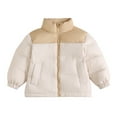 thumbnail image 5 of Children Boy Girl Collared Neck Lounge Down Jackets Coats for Child Long Sleeve Color Block Kawaii Warm Thick Puffer Basic Winter Fall Outfits 2026 5 Years, 5 of 7
