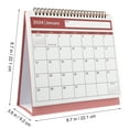 thumbnail image 3 of Miangastore Jan 2024-Jun 2025 Table Calendar Note Blocks Planner Monthly Calendar Thick Paper Desk Calendar (Pink), 3 of 8