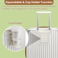 thumbnail image 2 of Luggage Joyway Tr014, 65 L, tapa dura, 24 pulgadas, con portavasos, blanco, 2 of 7