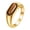 Gold Brown, variant on Women's Stainless Steel 8mm Simple Vintage Thin Square Synthetic Turquoise Gemstone Stacking Signet Pinky Ring Silver Blue Size 7