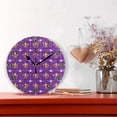 thumbnail image 2 of GZHJMY Mardi Gras Wall Clock, Silent Non Ticking Battery Operated Round Clock for Kitchen Office School Home Decorative, 2 of 7