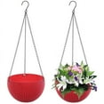 thumbnail image 1 of 2 Stück Körbe Blumenampel Strick Halterung Set Haken Hängeampeln Hängepflanztopf Grau/Weiß/Rot/Braun, 1 of 6