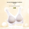 thumbnail image 4 of Sujetador de mujer de verano ligero, transpirable, sin costuras, de seda de hielo, con forma de gota de agua y posavasos semifijos, 4 of 6