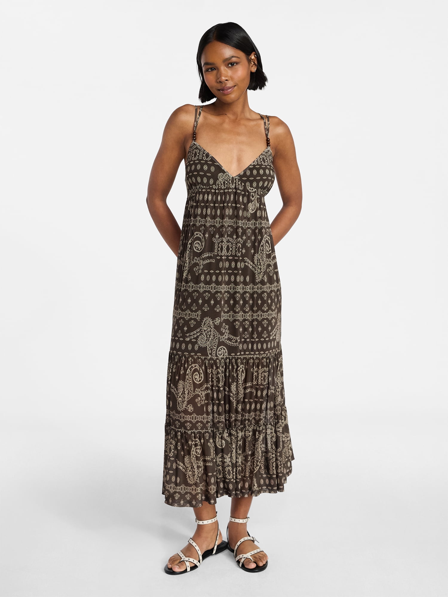 No Boundaries Striped Cami Maxi Dress, Women's XXS-XXL - Walmart.com