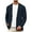 Navy, variant on Linen Blazer Men Slim Fit Casual Suit Jacket Lightweight 3-Button Wedding Prom Sport Coat Spring Summer Breathable Cotton Blend Business Smart Office Wear
