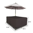 thumbnail image 4 of Covers & all Rectangle Table & Chair Set Cover, Umbrella Hole, 12 Oz Waterproof UV & Weather Resistant, Patio Lawn Garden Backyard Furniture, Air Vents & Drawstrings (76''L x 46''W x 30''H, Coffee), 4 of 8