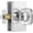 Polished Chrome, variant on Antique Brass Crystal Glass Passage Door Knobs Interior, Modern Rectangular Glass Door Knobs Heavy Duty for Closet Hallway