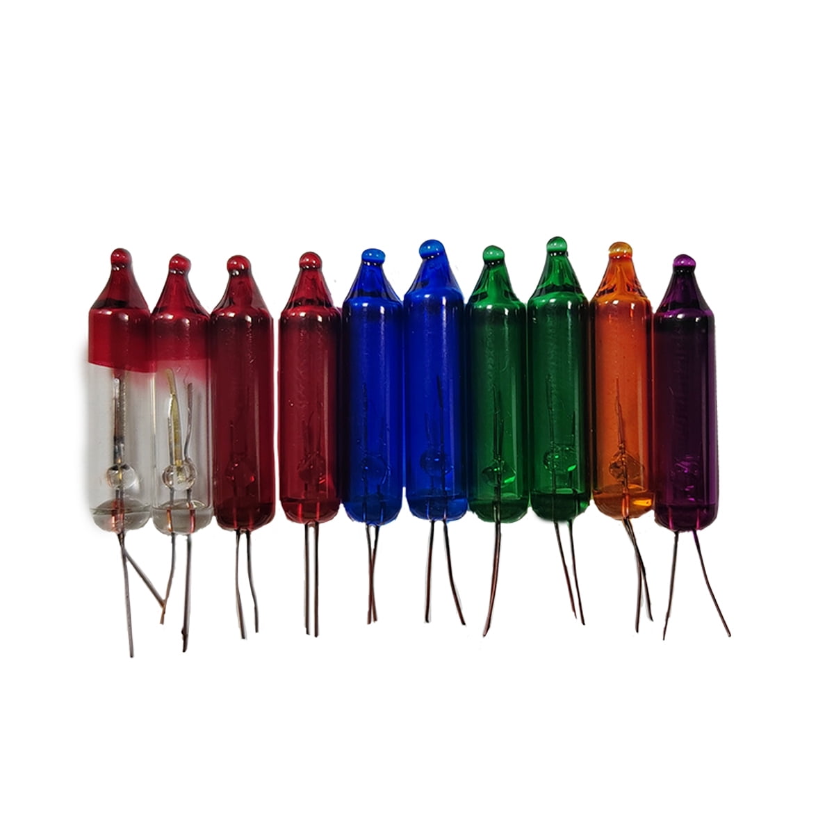 Holiday Time Multicolor Mini Replacement Christmas Bulbs, 12-Volt, 10-pack