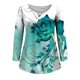 thumbnail image 4 of Ichuanyi liquidación de túnicas de talla grande para mujeres camisas de impresión de impresión Flowy verano botones plisados túnicas ICHUANYI WER202308217001, 4 of 5