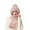 A-Pink372, variant on Bibifish One Piece Scarf Hats For Women Winter Thermal Lined Scarf Hats Solid Color Fleece Cold Weather Knitted Scarf Hats For Ladies