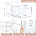 thumbnail image 2 of Sorbus 2-Pack Clear Acrylic Makeup Organizer – Stackable Plastic Drawer Storage Bins for Vanity, Bathroom, or Desk Organization, 2 of 3