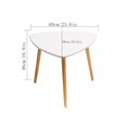 thumbnail image 2 of ZZBIQS Triangle Coffee Table, Modern Minimalist Wood Side Table for Living Room, White, 2 of 4
