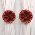 thumbnail image 1 of Promotion en Solde! Nomeni Rideaux en Polyester à Clip Fleur Attaches / Dos pour Panneaux de Rideaux Voile & Filet Gy Soldes Gris, 1 of 7