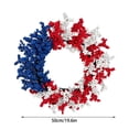 thumbnail image 3 of 19.6In Patriotic Berry Wreath, Multicolor Plastic Decor for Front Door Wall Stair Railing, Ideal Ornament for 4th of July Home Parties and Holiday Celebrations, 3 of 7