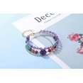thumbnail image 2 of 7 Chakra Healing Crystal Stone Bracelet Amethyst Crystals Gemstones Bead Link Bracelets Jewelry for Women, 2 of 4