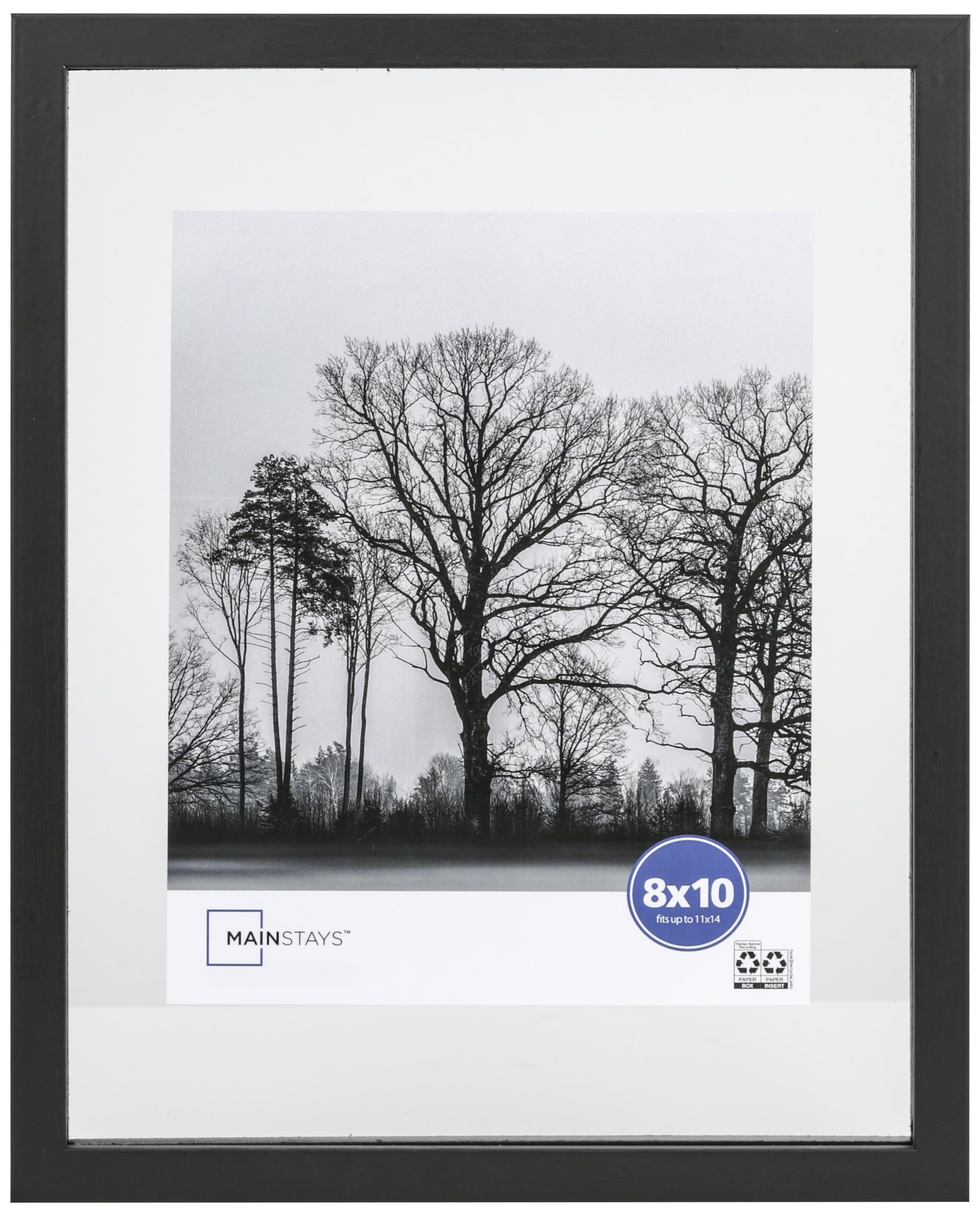 (2 pack) Mainstays – 8x10 Picture Frame – Black Float Frame Linear Program Wall Photo Frame