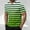 Green, variant on COSFO Men's T-Shirts Henley Short Sleeve Casual Tops Loose Button Pullover Striped Gradient Mens Graphic Tees