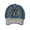 thumbnail image 2 of Top Headwear Bride Studded Shiny Hat - Women's Denim Rhinestone Baseball Cap, Dark Denim, 2 of 4